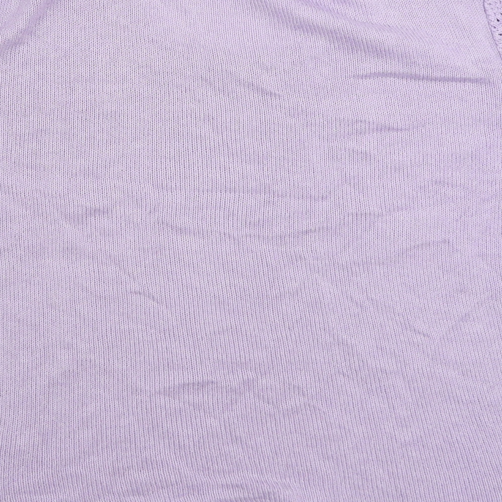 Damart Womens Purple Boat Neck Acrylic Pullover Jumper Size 10