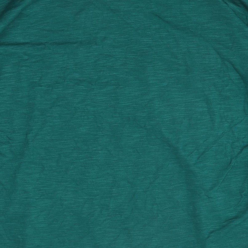 Papaya Womens Green Polyester Basic T-Shirt Size 12 Round Neck - Lace Up
