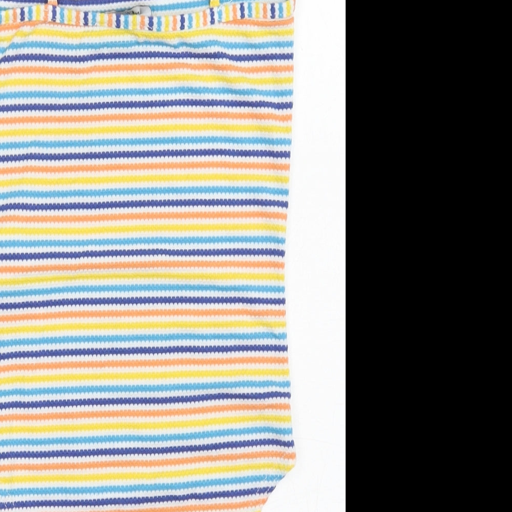 New Look Womens Multicoloured Striped Polyester Leotard One-Piece Size 8 L10 in Snap