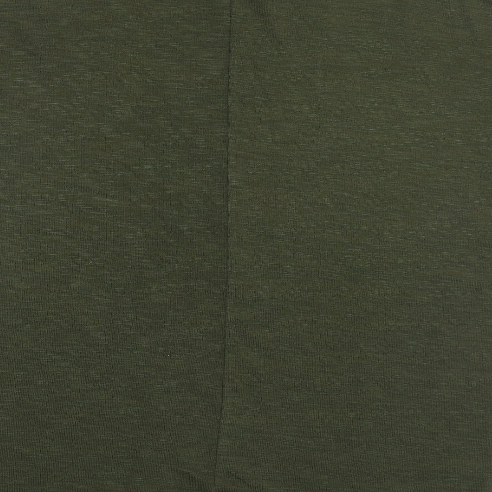 Womens UK Size M New Look Green Basic T-Shirt