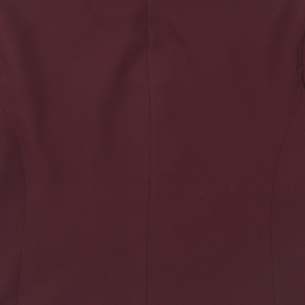 Womens UK Size 18 Slimma Purple Basic Button-Up