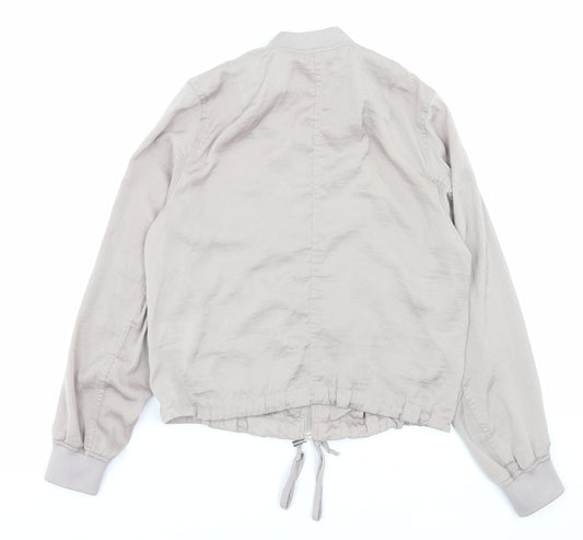 H&M Womens Beige Jacket Size 6 Zip