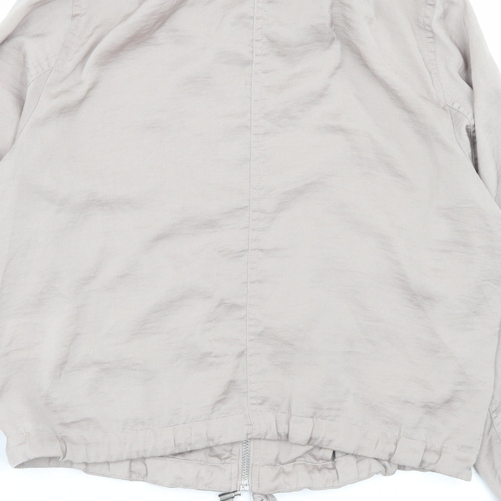 H&M Womens Beige Jacket Size 6 Zip