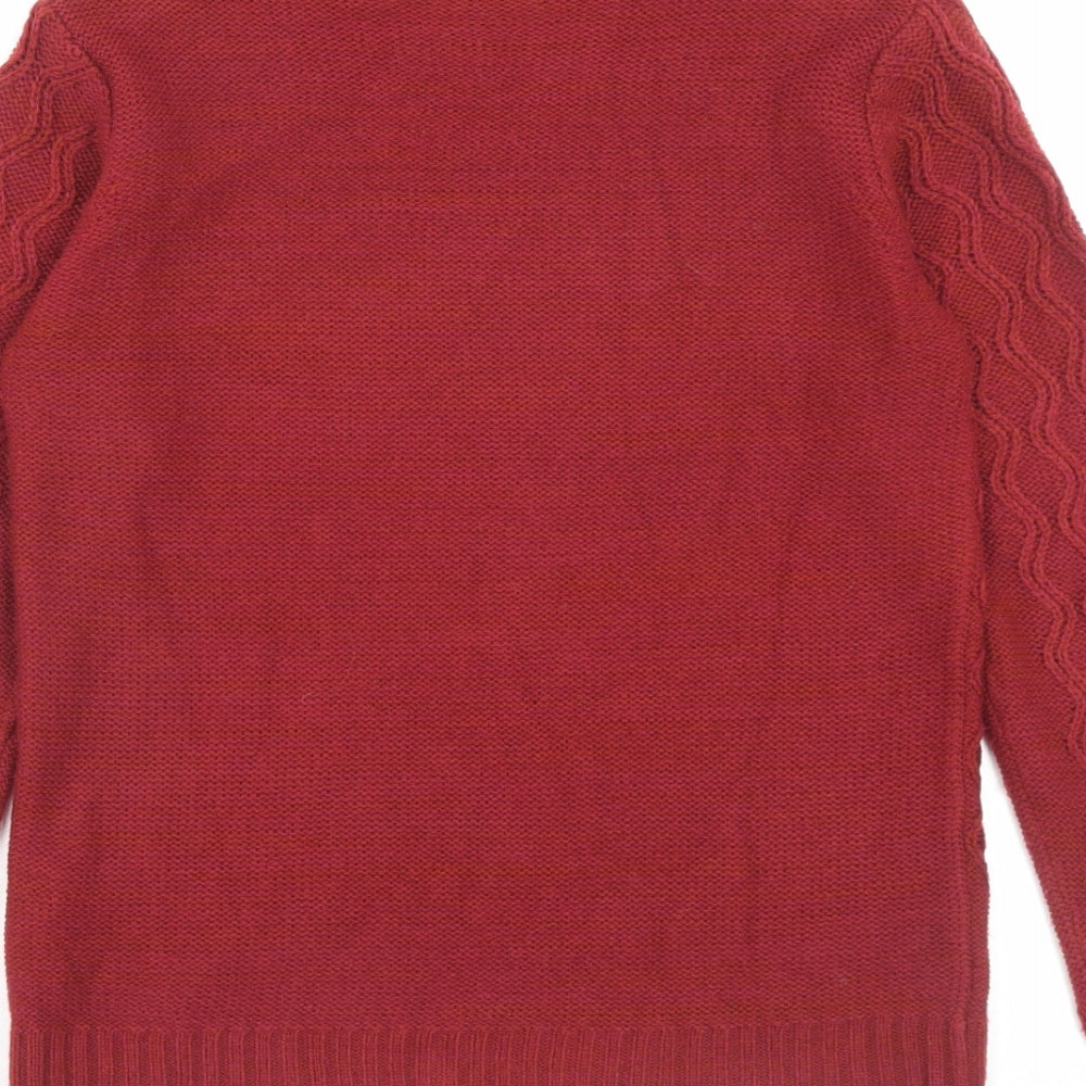 Womens UK Size S Matalan Red Pullover Jumper