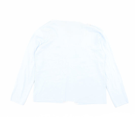 Womens UK Size M Debbie Morgan Blue Cardigan Jumper