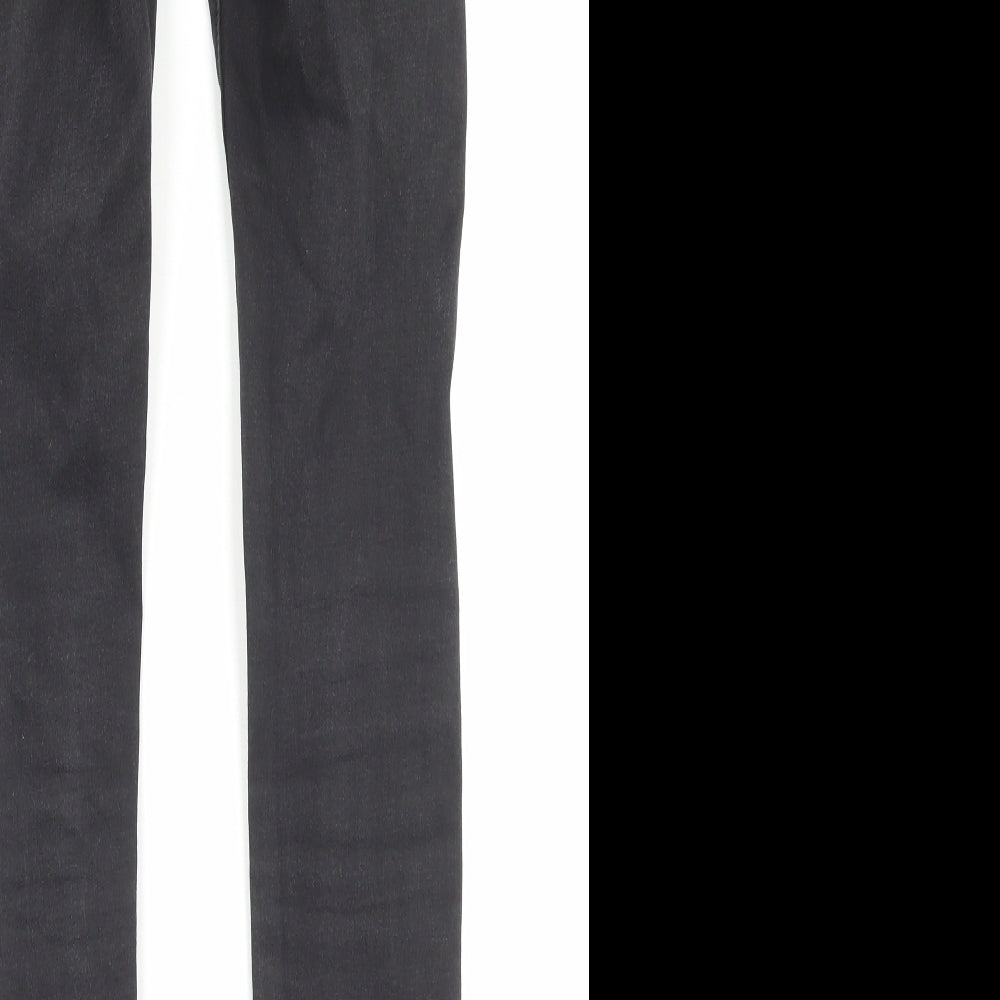 Denim & Co. Womens Black Cotton Skinny Jeans Size 6 L28 in Regular Button