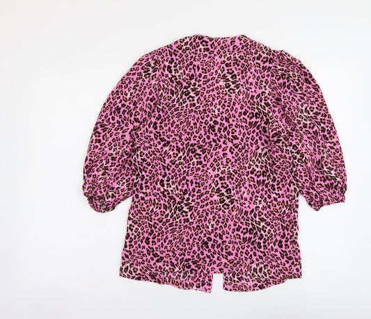 Womens UK Size 6 Marks and Spencer Pink Basic Button-Up