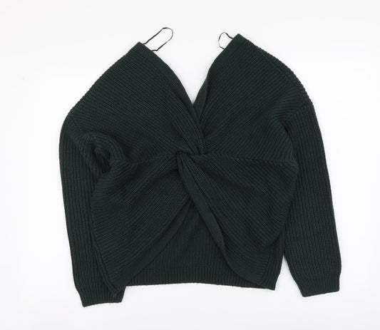 Womens UK Size M New Look Green Pullover Jumper
