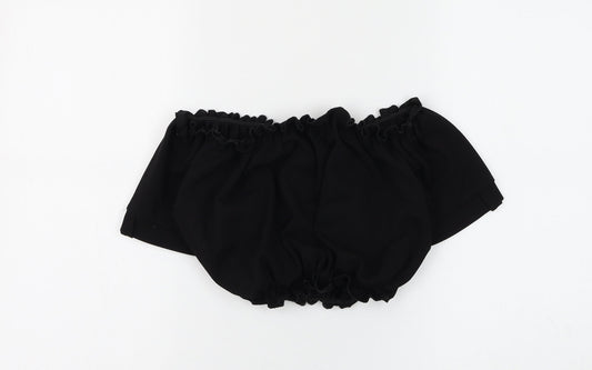 Womens UK Size 12 Cameo Rose Black Cropped Blouse