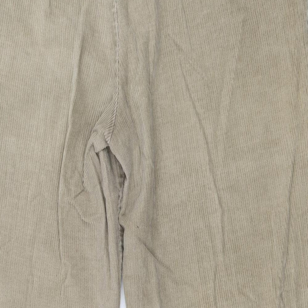 Preworn Mens Beige Cotton Trousers L31 in Regular Drawstring