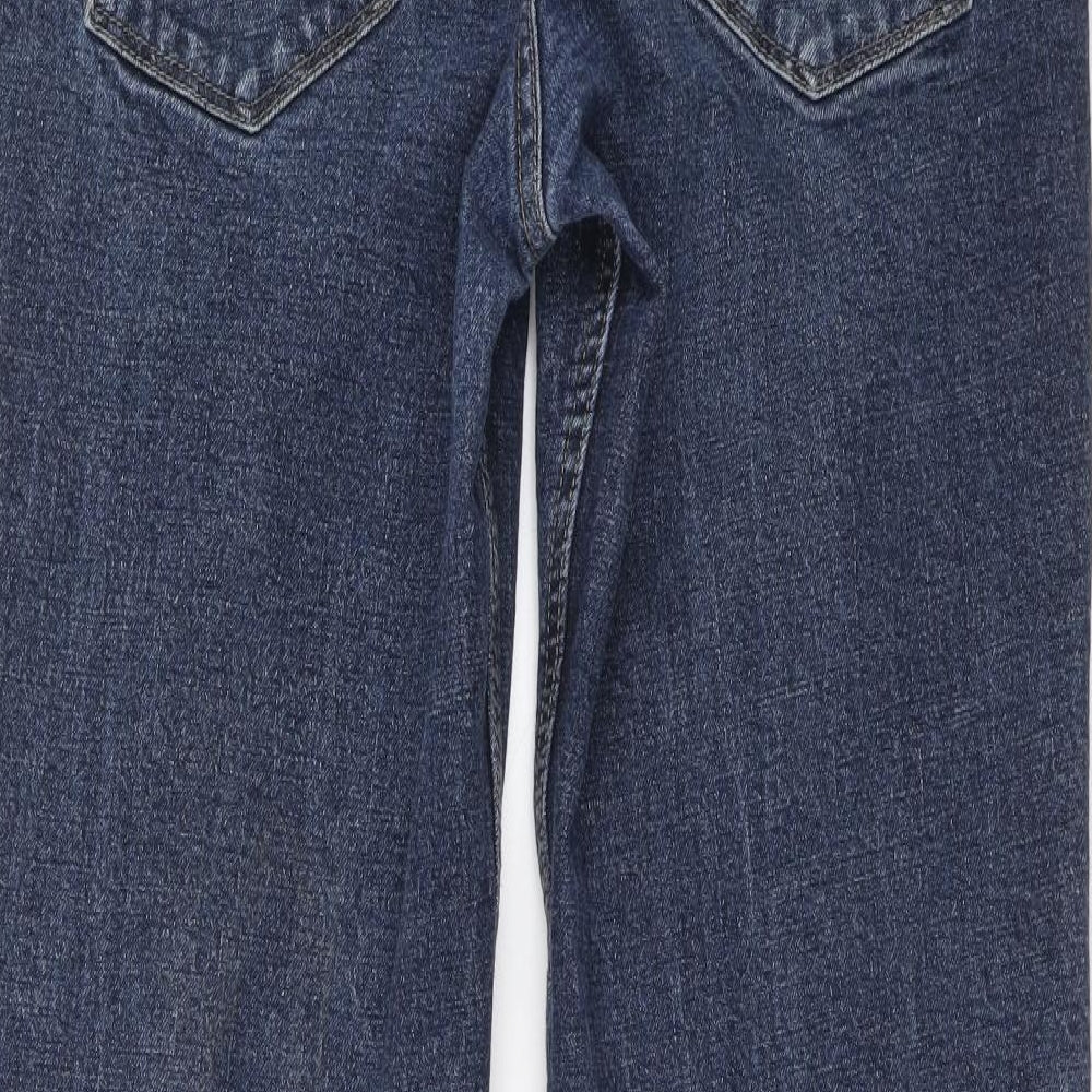 Mens UK Size Preworn Regular Fit Straight Blue Jeans