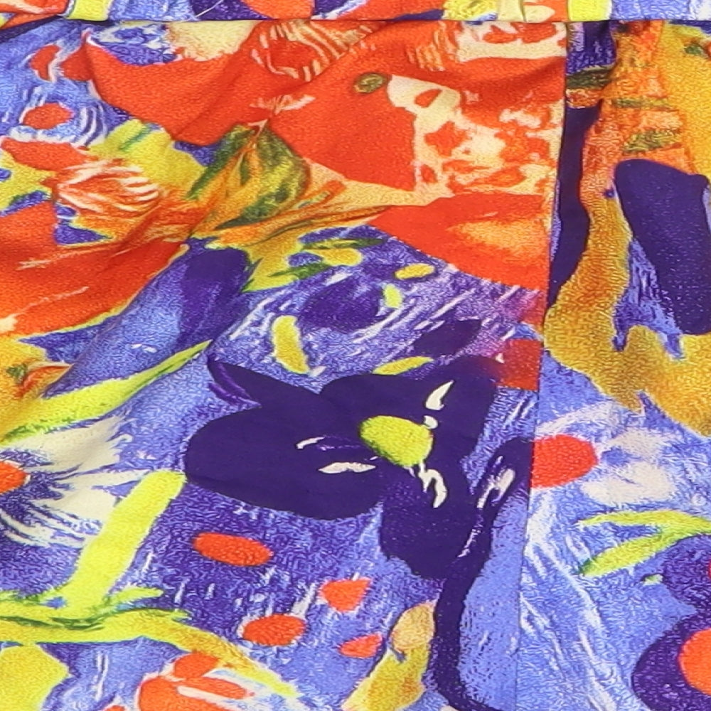 SheIn Womens Multicoloured Geometric Polyester Hot Pants Shorts Size 2XL L15 in Regular