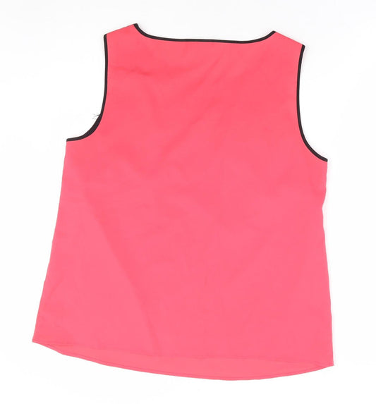 George Womens Pink Polyester Basic Blouse Size 18 Round Neck - Lace Detail