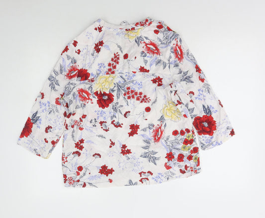 Womens UK Size 12 Marks and Spencer Multicoloured Basic Blouse