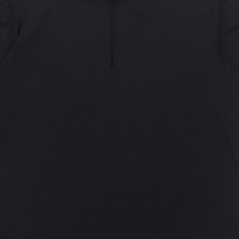 Womens UK Size XS ICHI Black Basic T-Shirt