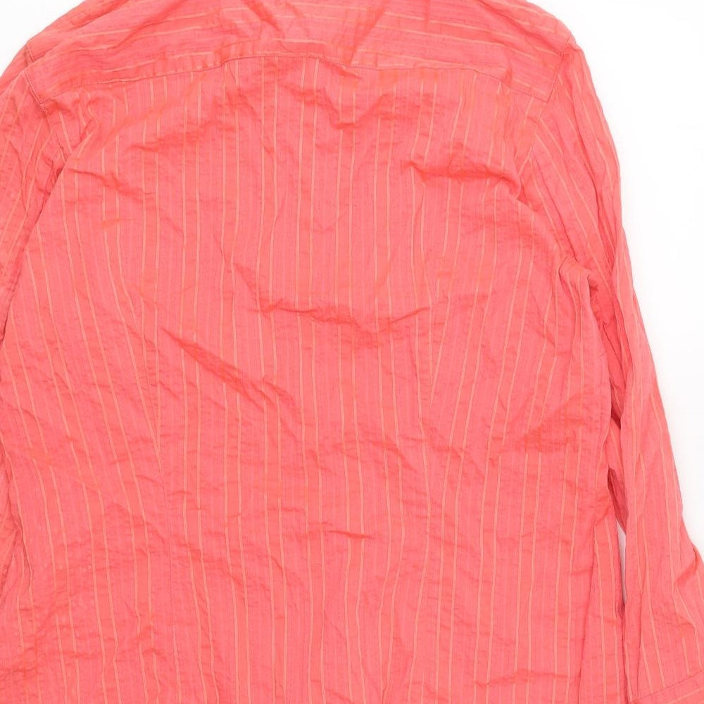 Womens UK Size 12 Olsen Pink Basic Button-Up