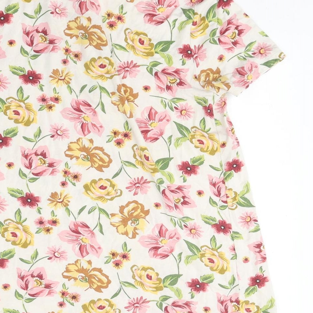 TU Womens Multicoloured Floral Polyester Basic Polo Size 8 Collared