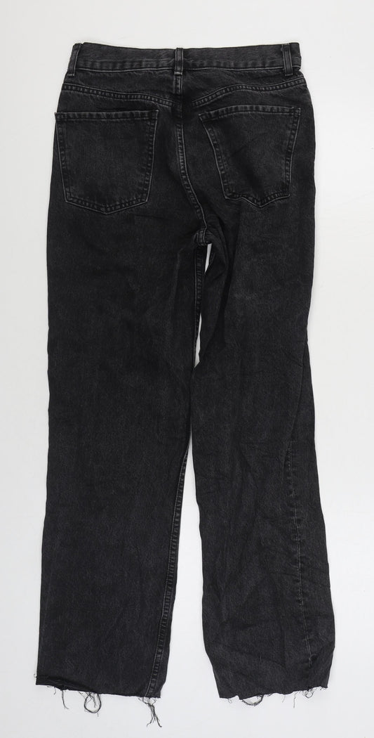ASOS Womens Black Cotton Straight Jeans Size 28 in L29 in Regular Zip