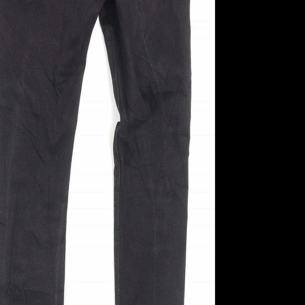 Denim & Co. Womens Black Cotton Skinny Jeans Size 12 L28 in Regular Button