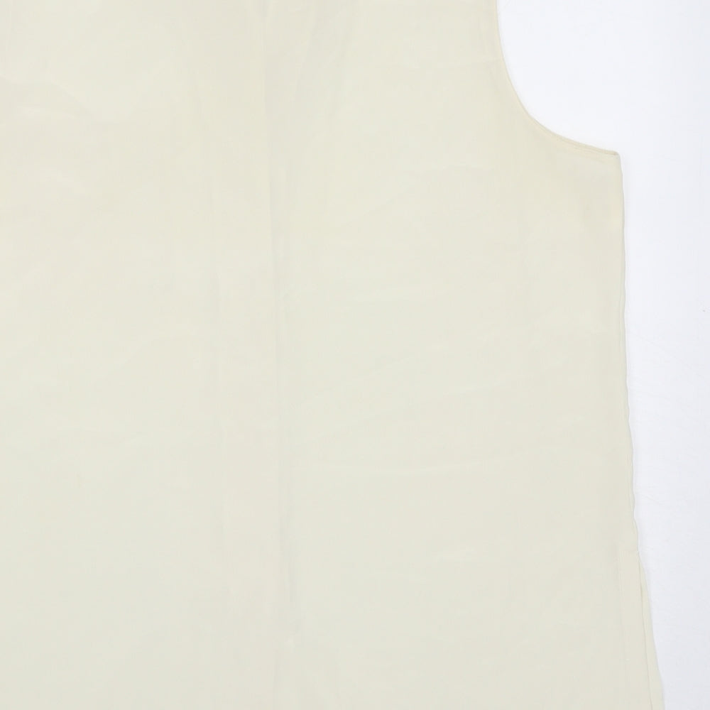 Womens UK Size 18 Essentials Ivory Basic Button-Up