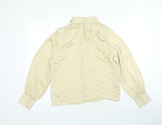 Womens UK Size 8 NEXT Beige Basic Blouse