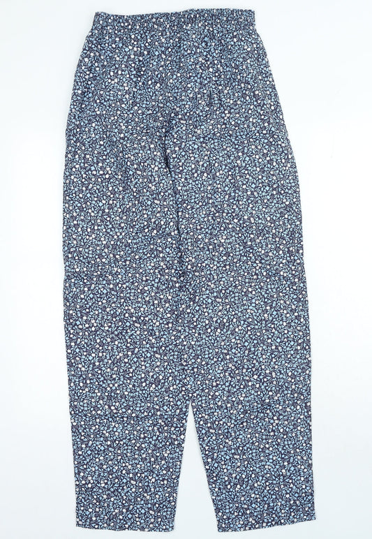 Womens UK Size S Marks and Spencer Regular Fit Blue Trousers
