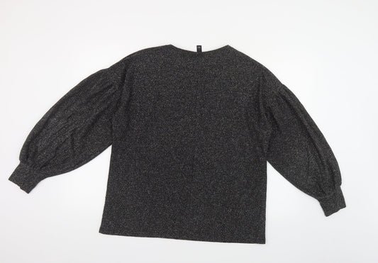 Womens UK Size S River Island Black Pullover Jumper