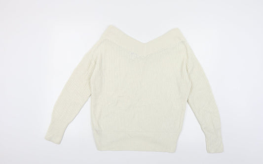 Womens UK Size 8 Topshop Ivory Shrug Jumper