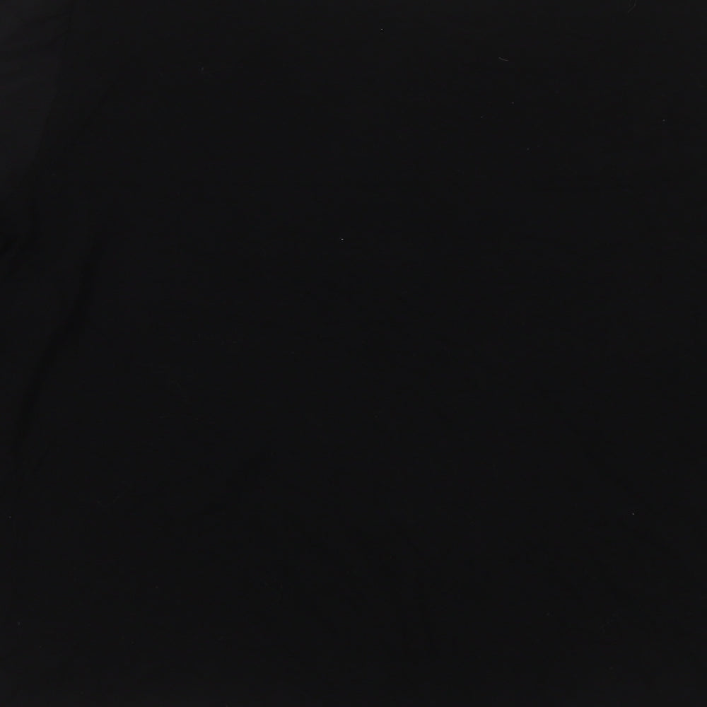 Womens UK Size M United Colors of Benetton Black Basic Button-Up