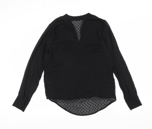 Womens UK Size 10 Oasis Black Basic Blouse