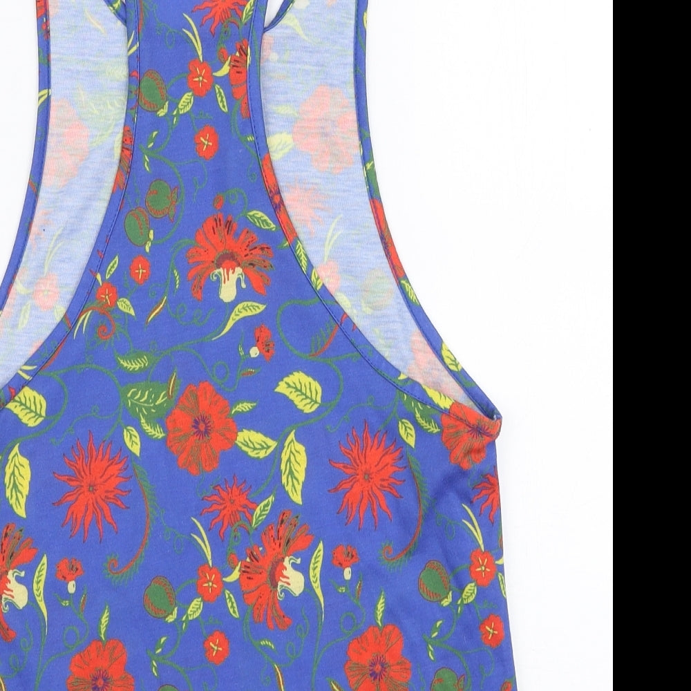 Womens UK Size XS Night Addict Blue Basic Tank