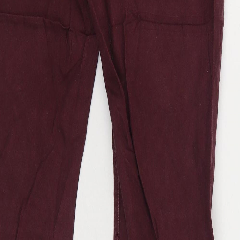 Part Two Womens Red Cotton Skinny Jeans Size 8 L32 in Regular Zip