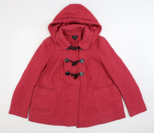Womens UK Size 10 Topshop Pink Pea Coat