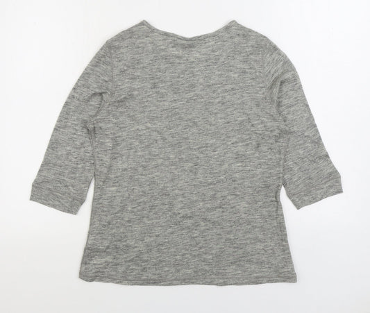 Womens UK Size 10 Marks and Spencer Grey Basic T-Shirt