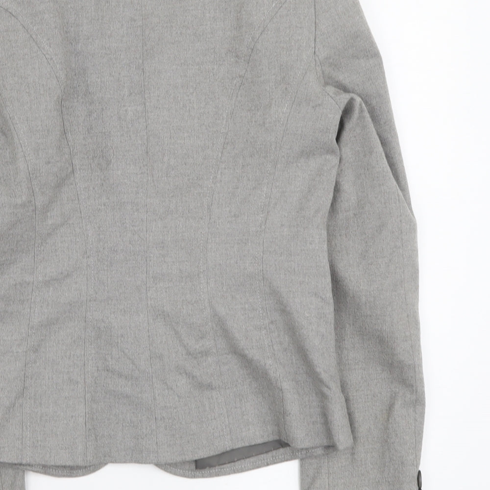 F&F Womens Grey Polyester Jacket Suit Jacket Size 10