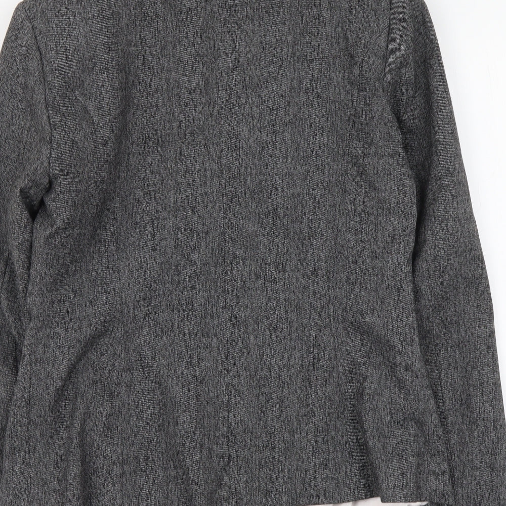 NEXT Womens Grey Polyester Jacket Suit Jacket Size 10