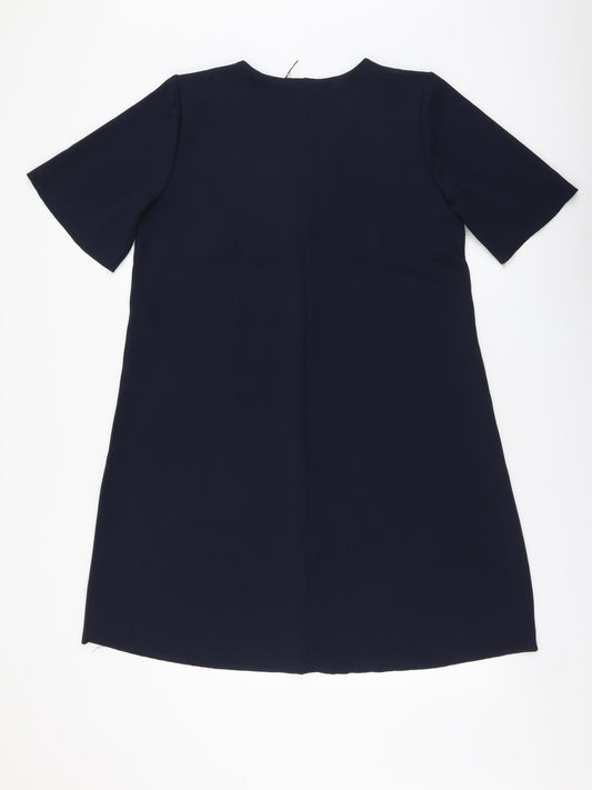 JDY Womens Blue Polyester A-Line Size L V-Neck Pullover