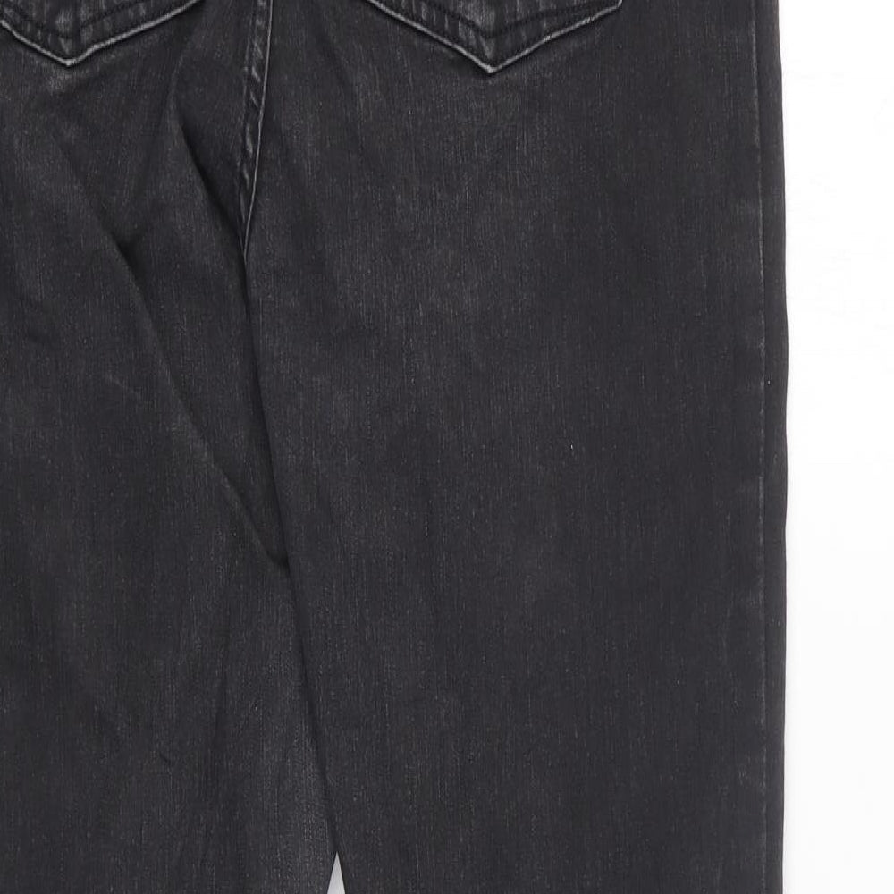 Mens UK Size 16 River Island Regular Fit Skinny Black Jeans