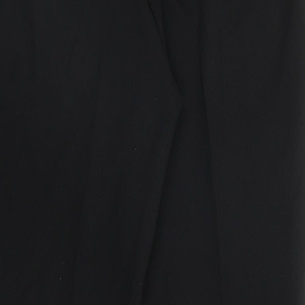 F&F Womens Black Polyester Capri Trousers Size 10 L27.5 in Slim Zip