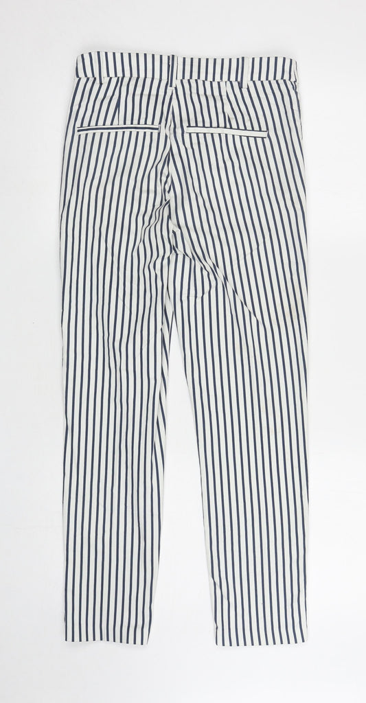 Womens UK Size 8 H&M Regular Fit Carrot White Trousers