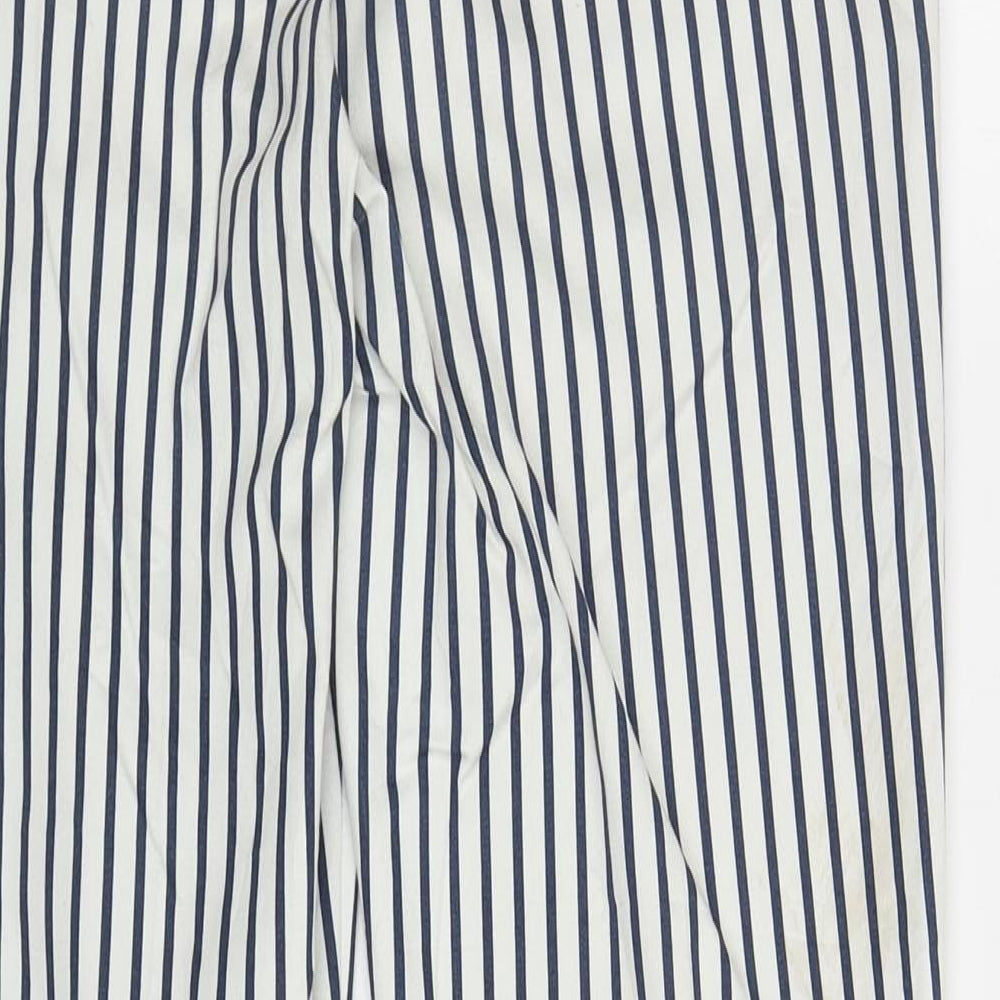 Womens UK Size 8 H&M Regular Fit Carrot White Trousers