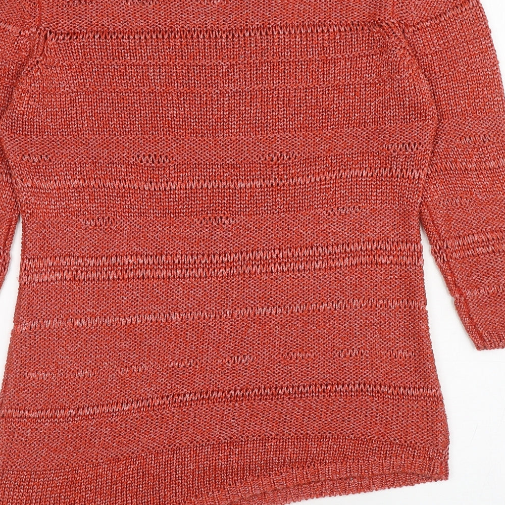Womens UK Size 12 Per Una Orange Pullover Jumper
