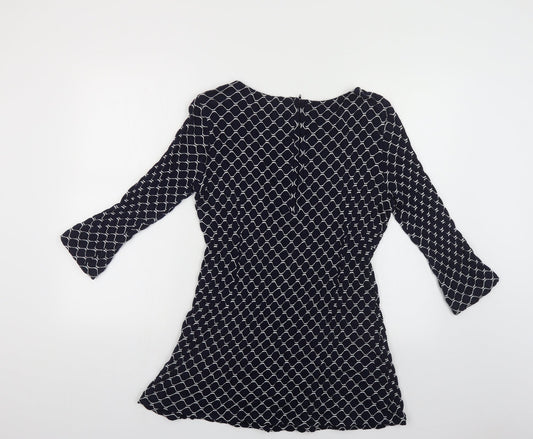 Womens UK Size M Adini Blue Tunic Blouse