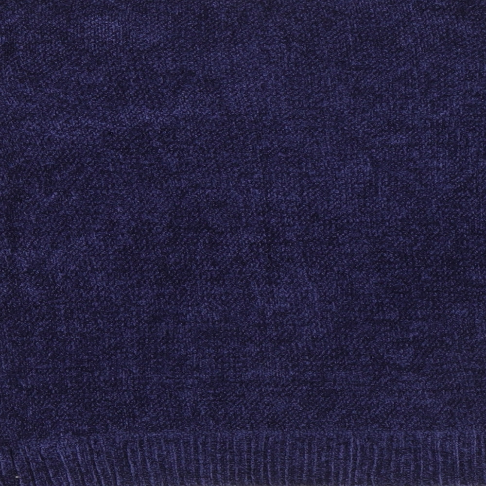 Oh MG Womens Blue Boat Neck Rayon Pullover Jumper Size S - Lace hem