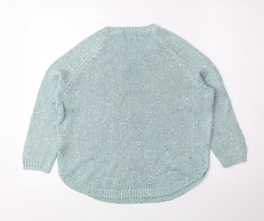 Womens UK Size 10 Marks and Spencer Green Pullover Jumper