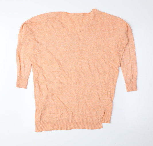 Atmosphere Womens Pink V-Neck Viscose Pullover Jumper Size XS