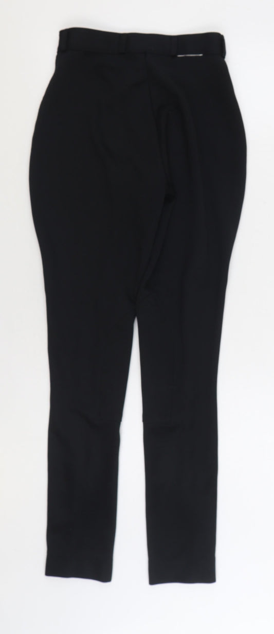 Womens UK Size 28 in Harry Hall Regular Fit Carrot Black Trousers