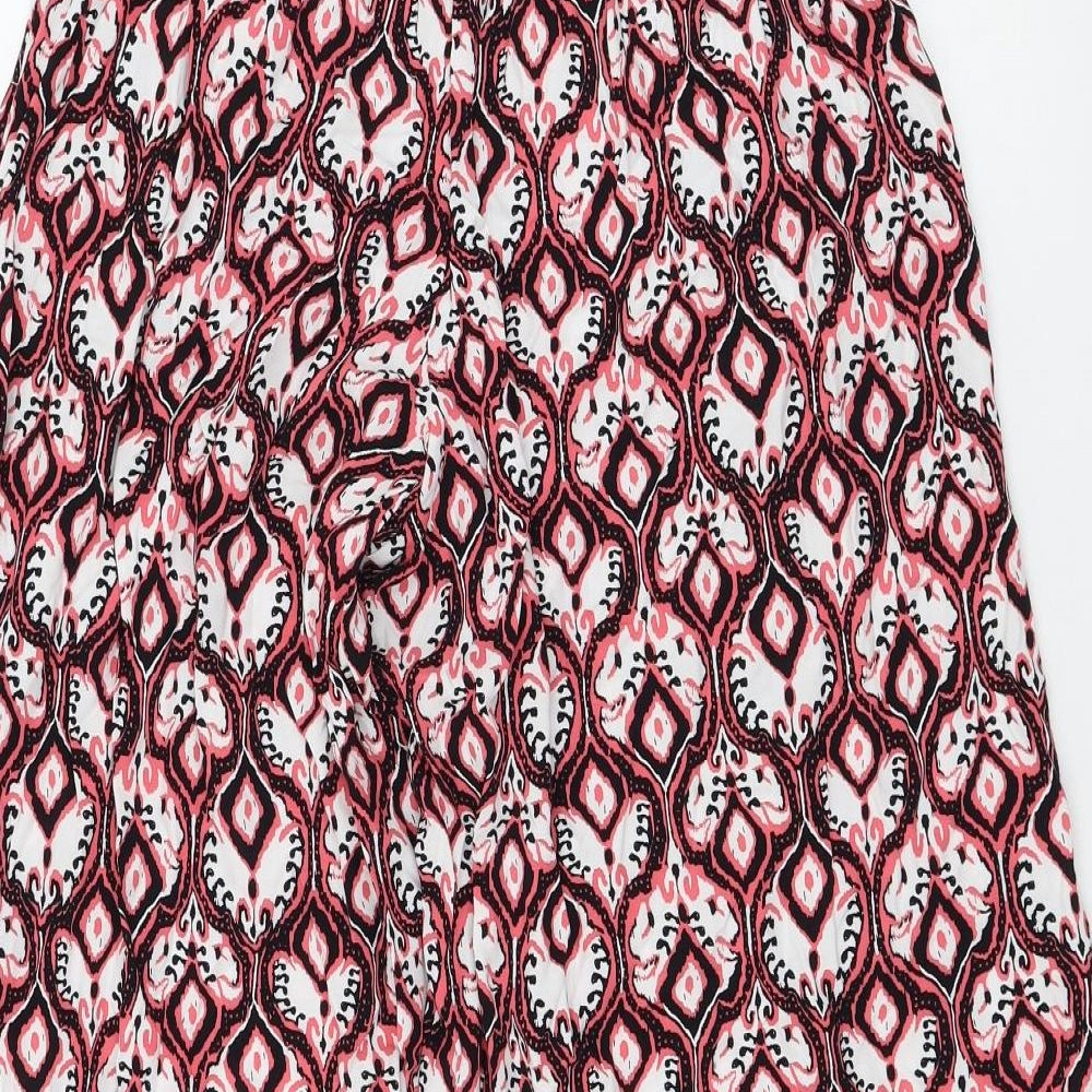 Womens UK Size 8 Marks and Spencer Regular Fit Cropped Multicoloured Trousers