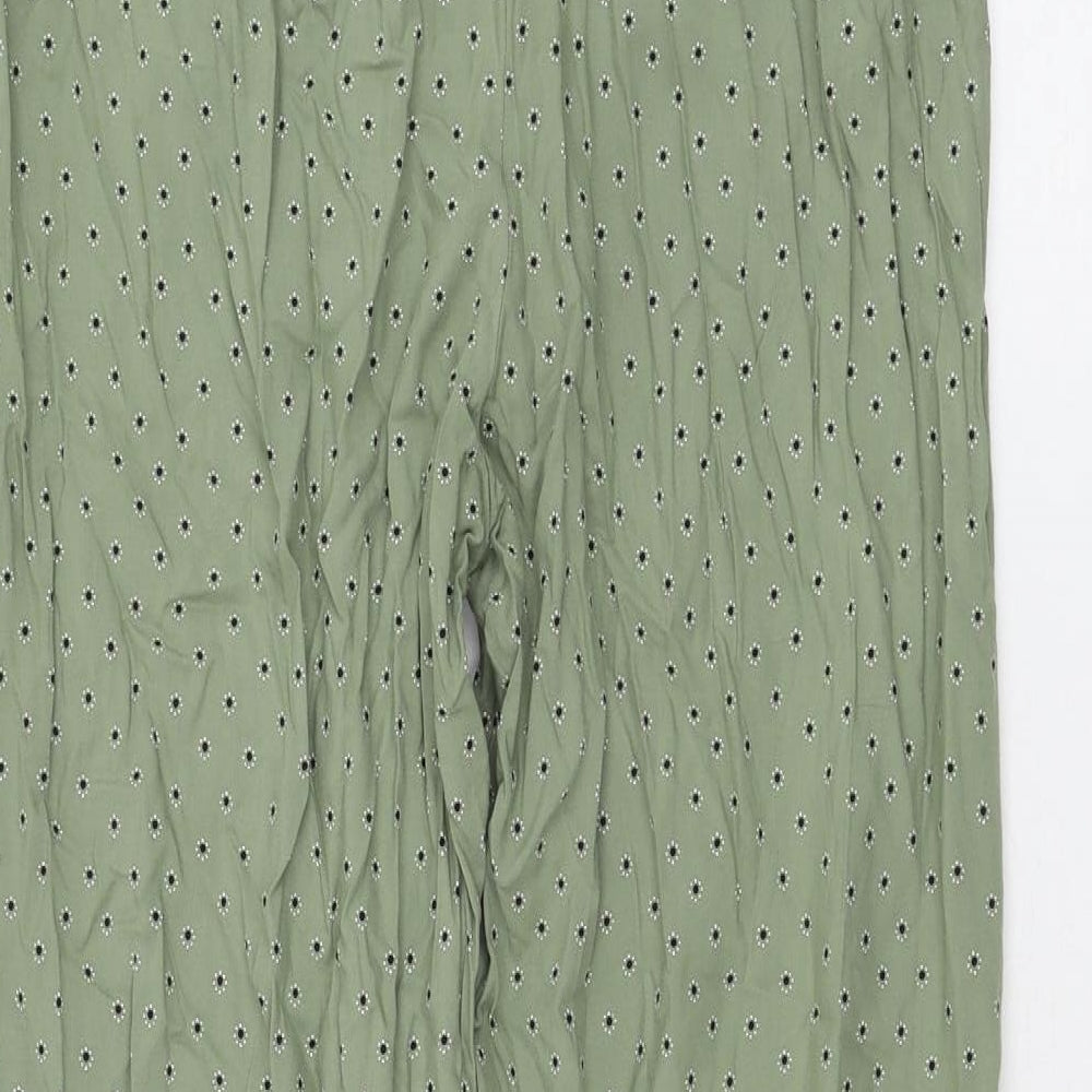 Womens UK Size 10 Marks and Spencer Regular Fit Green Trousers