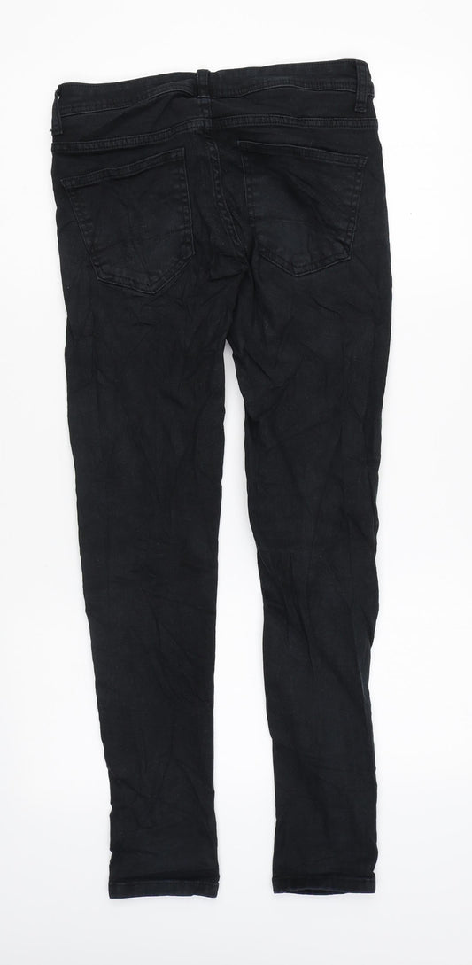 Denim & Co. Womens Black Cotton Skinny Jeans Size 28 in L30 in Regular Zip